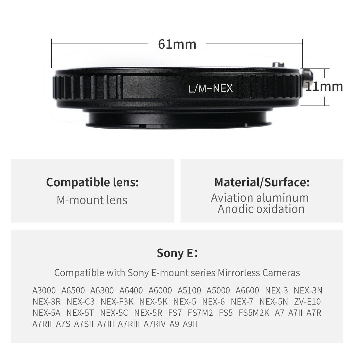LM-XCD Adapter Ring