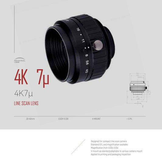 Industrial Line Scan 4K 7µ Lens