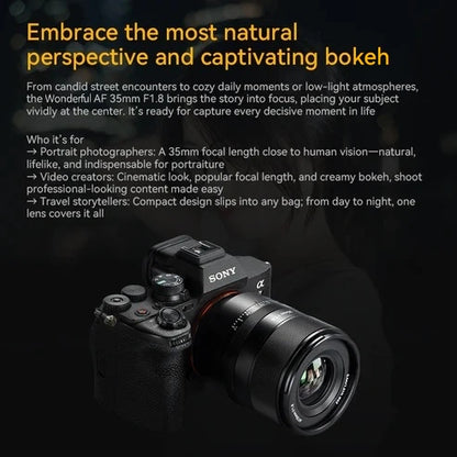 AF 35mm F1.8 Full-frame Lens for E