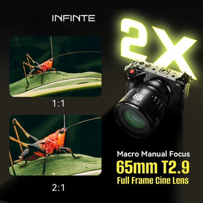 65mm T2.9 Full Frame Macro Cine Lens for Sony E/Nikon Z/Canon EOS-R
