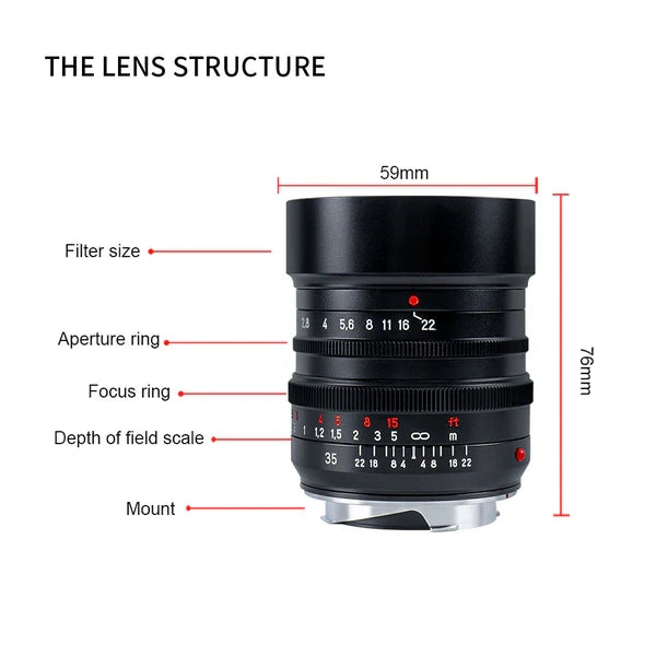 M35mm f/1.4 WEN Full-frame lens for Leica M
