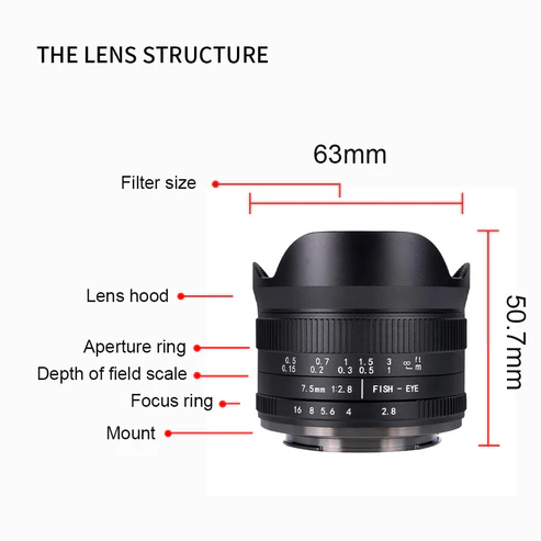 7.5mm f/2.8 APS-C Lens