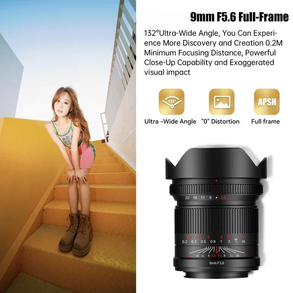 9mm f/5.6 Full-frame Wide-angle lens for E/L/R/Z（Rear ND Filter）