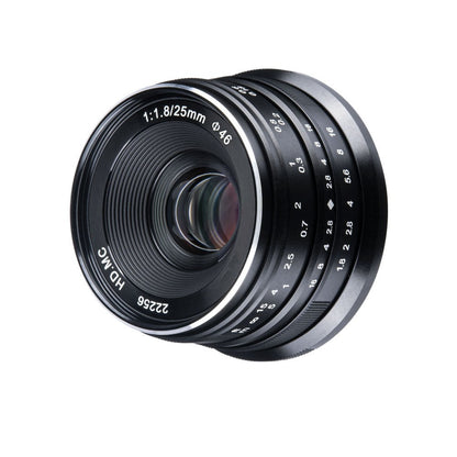 Manual Focus 25mm f/1.8 APS-C Lens for E/X/Z/M43-mount